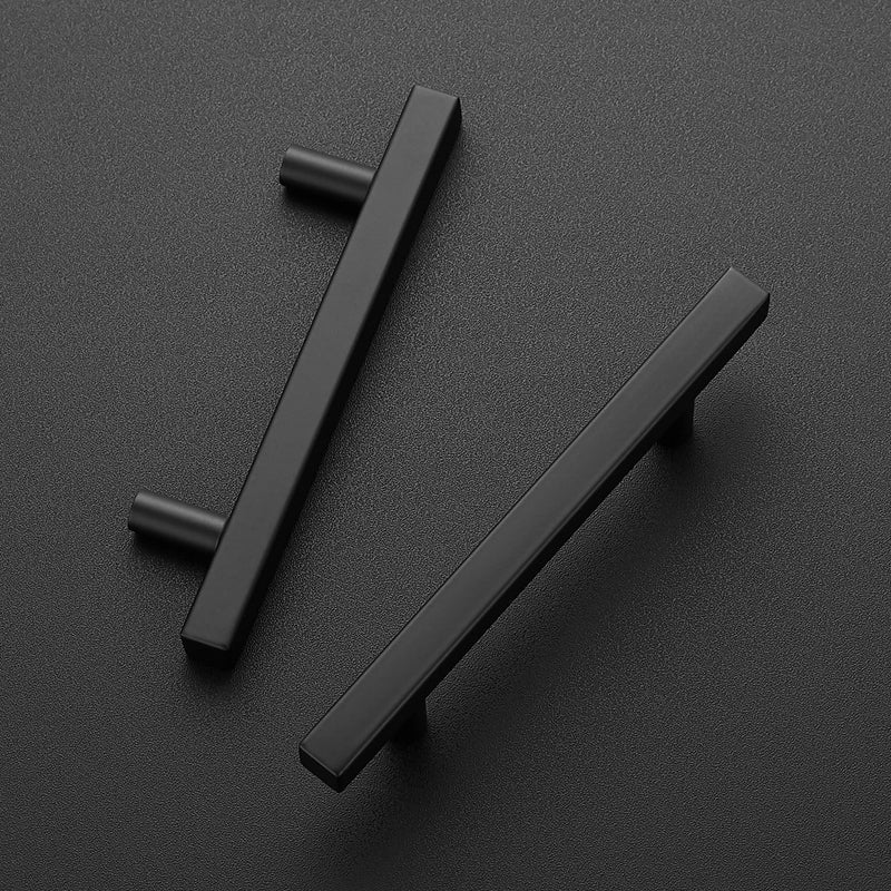 Ravinte 3 Pack 6'' Square Cabinet Pulls Matte Black Stainless Steel Kitchen Drawer Pulls Cabinet Handles 6?ength  3-3/4Hole Center - Image 2